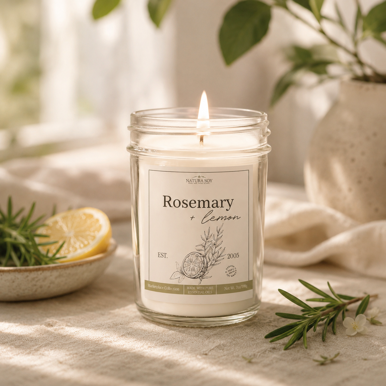 Rosemary & Lemon Marketplace Jar