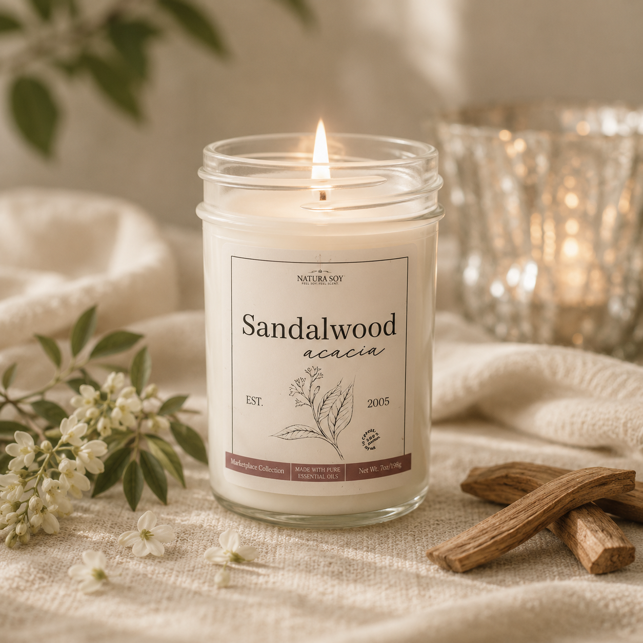 Sandalwood Acacia Marketplace Jar