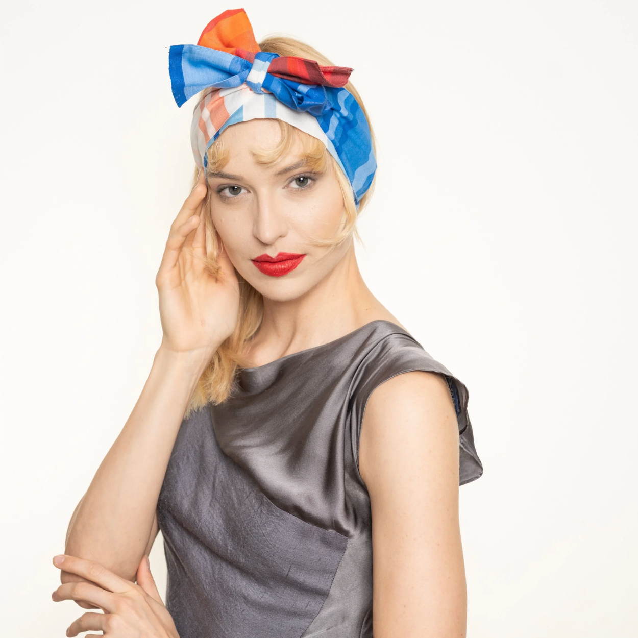 Vegan Silk Climate Stripe Scarf