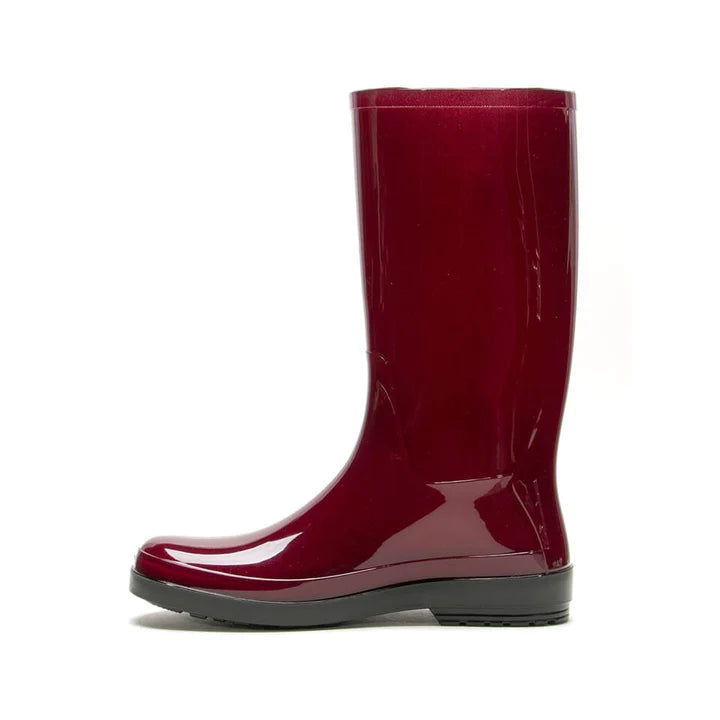 Dark red best sale rain boots