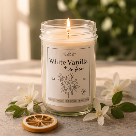 White Vanilla & Amber Marketplace Jar