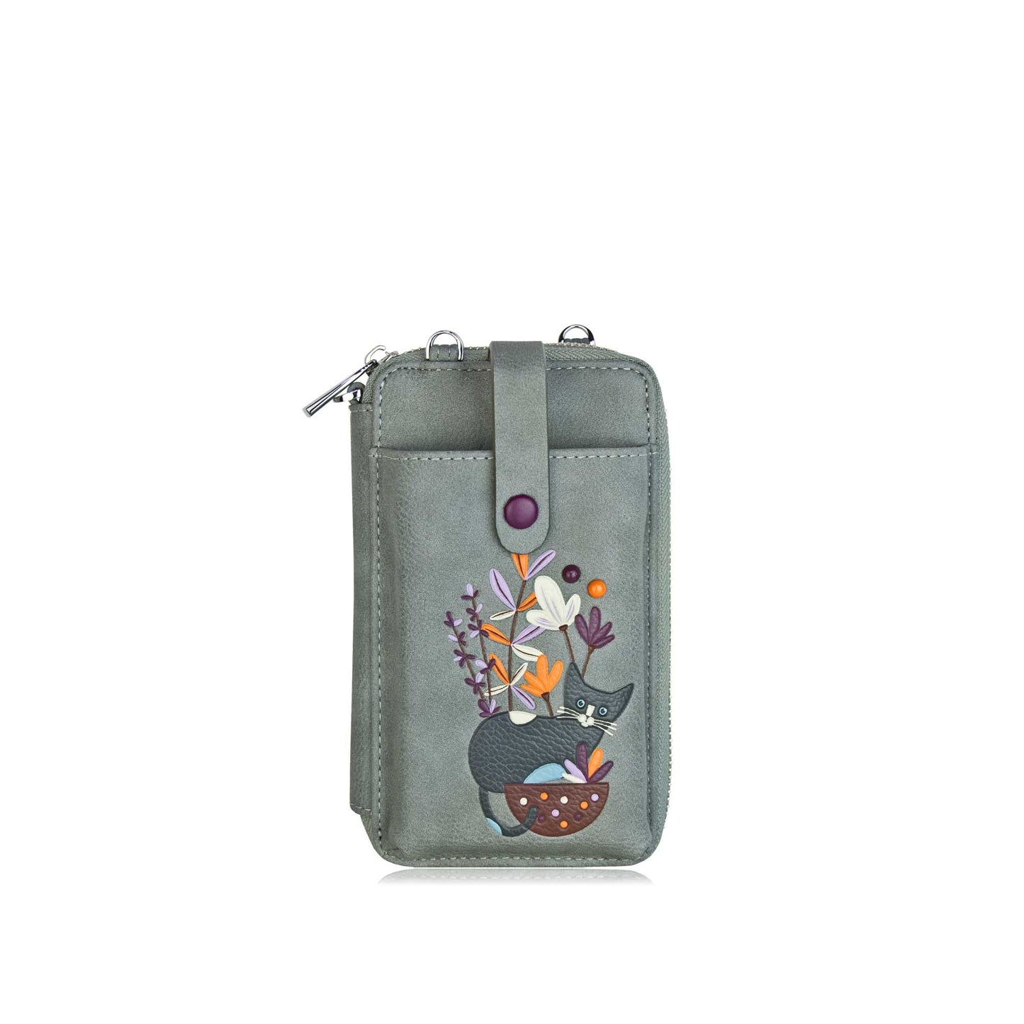 Willow Crossbody Smartphone Pouch Wallet - Grey