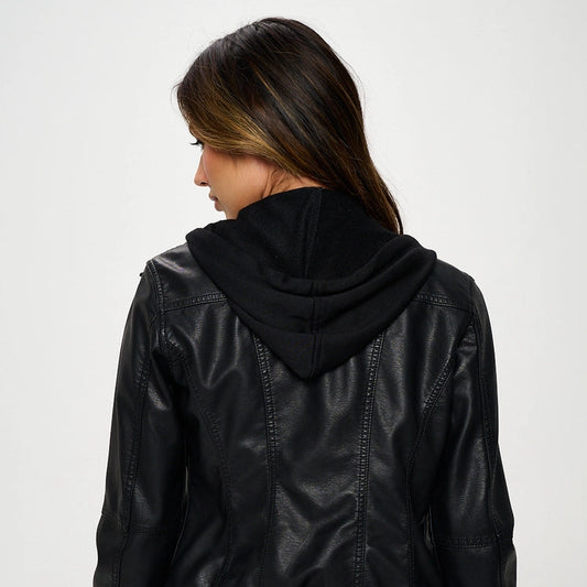 Girl Next Door Hooded Jacket - Black