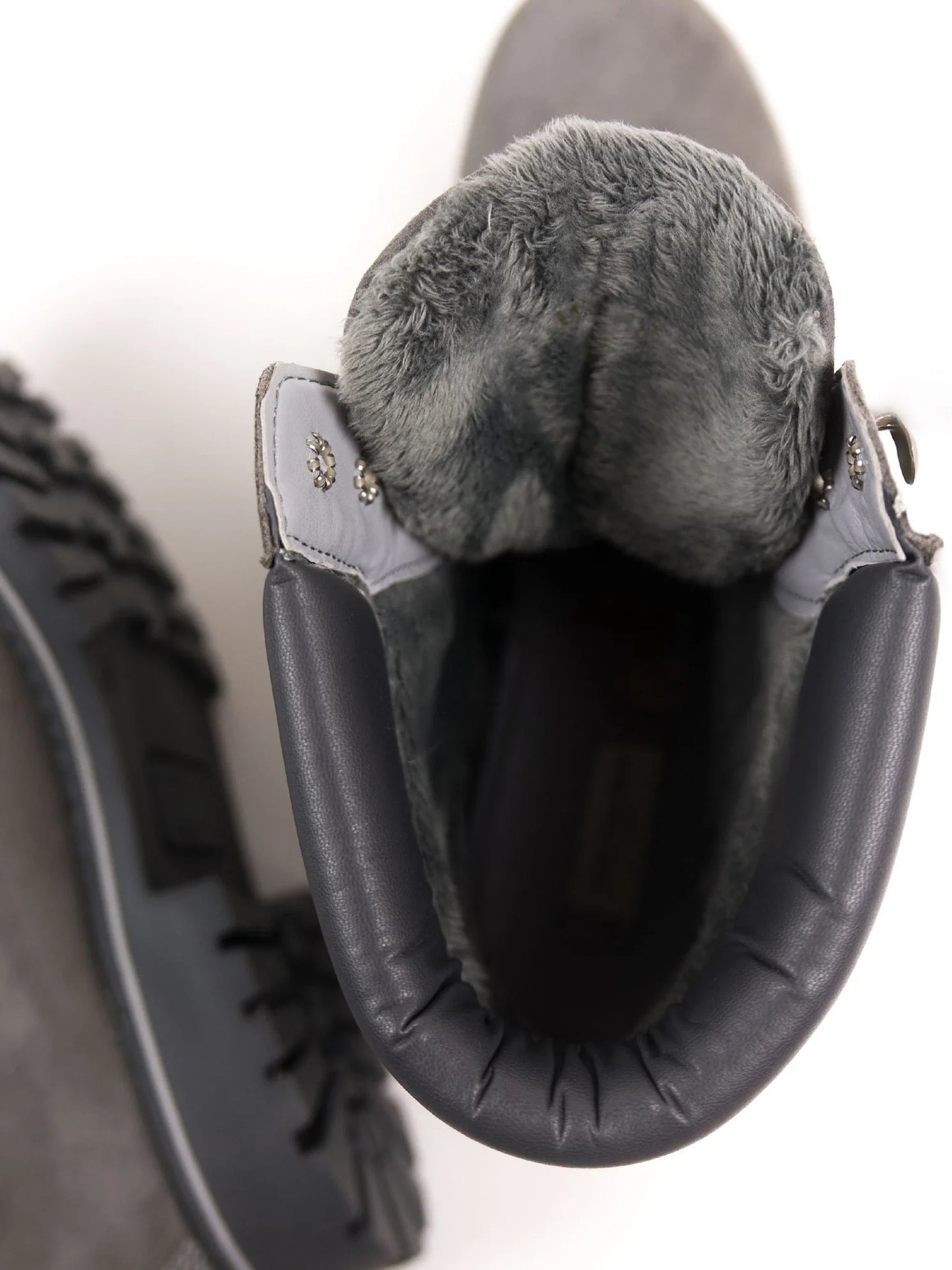 Women's Insulated Dock Boots - Gray Vegan Suede