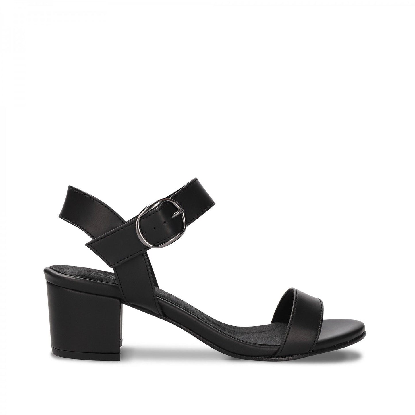 Zinnia Apple Leather Sandals - Black