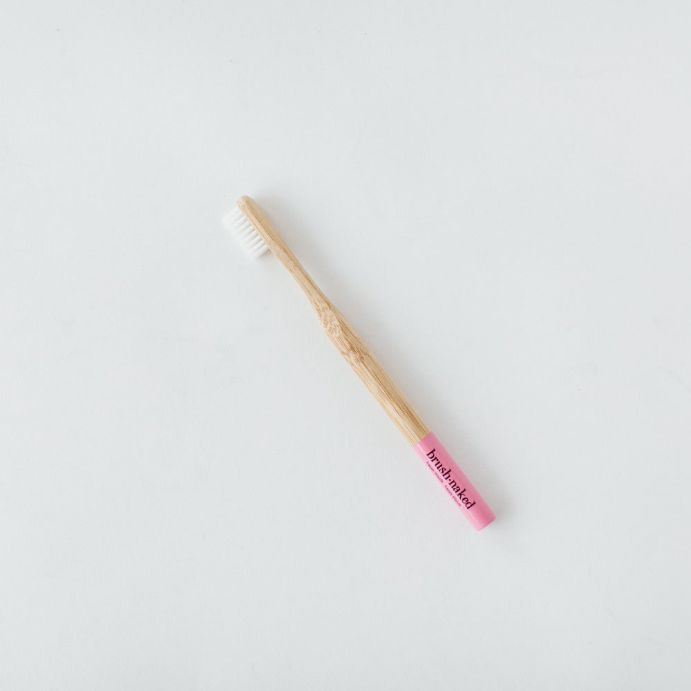 Bamboo Toothbrush - Adult Soft - Pink - The Grinning Goat