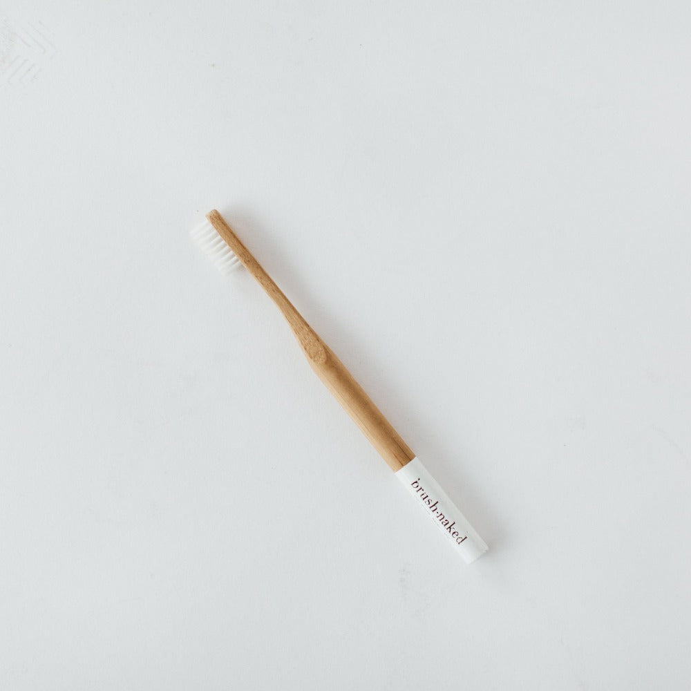 Bamboo Toothbrush - Adult Soft - White - The Grinning Goat