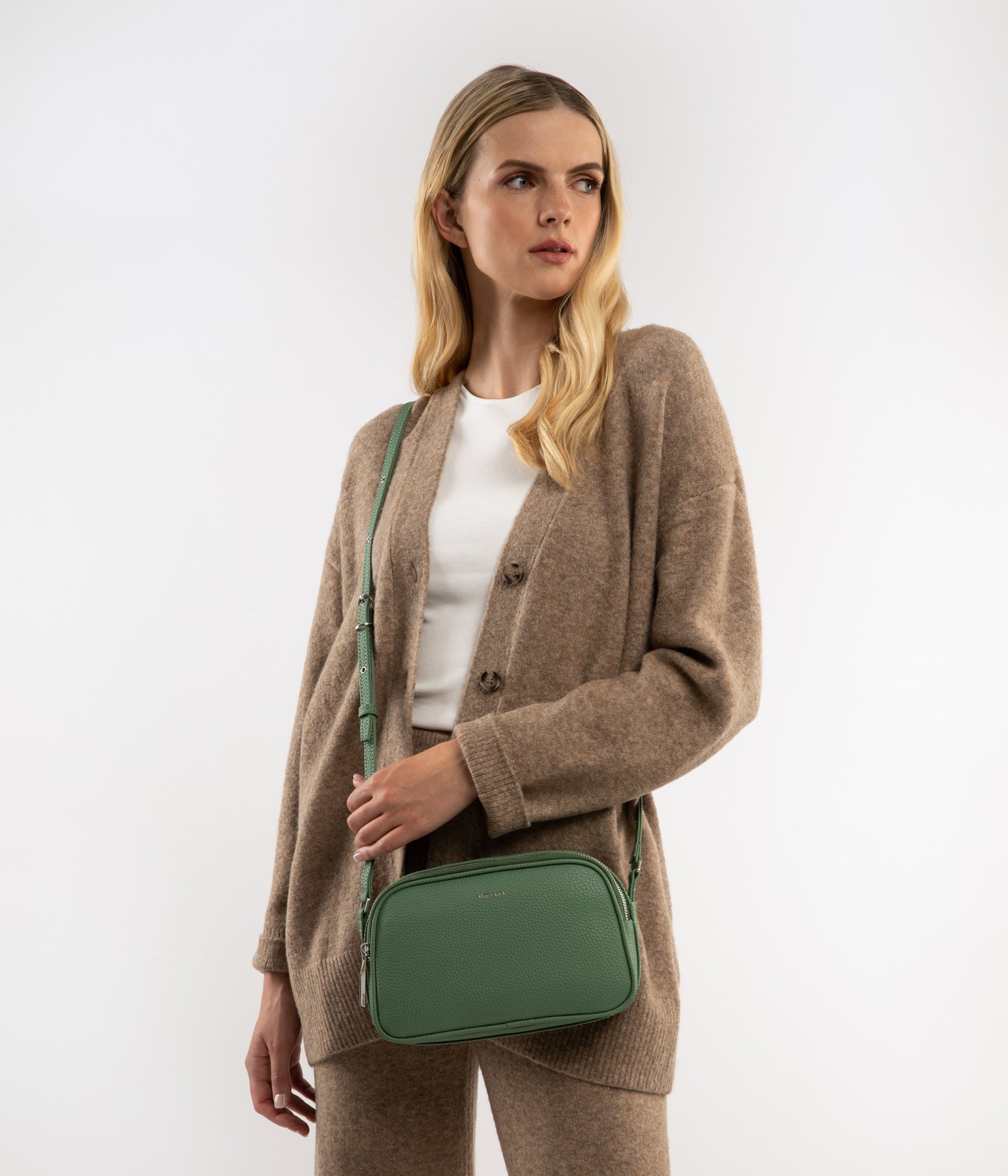 Matt Nat Vegan Leather Crossbody Bag Pair Herb The