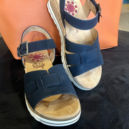 Iris Sandal - Navy