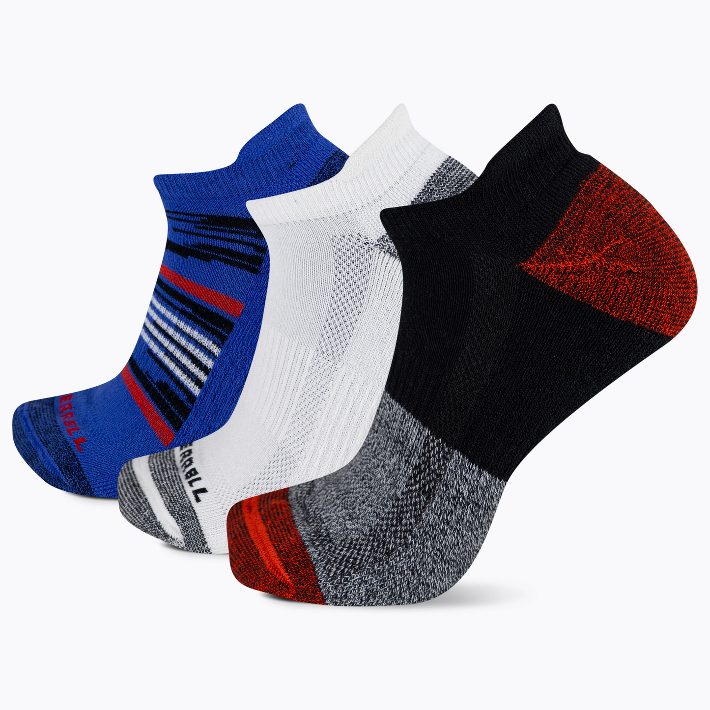Repreve Recycled Everyday Low Cut Tab Sock 3pk Red Assorted