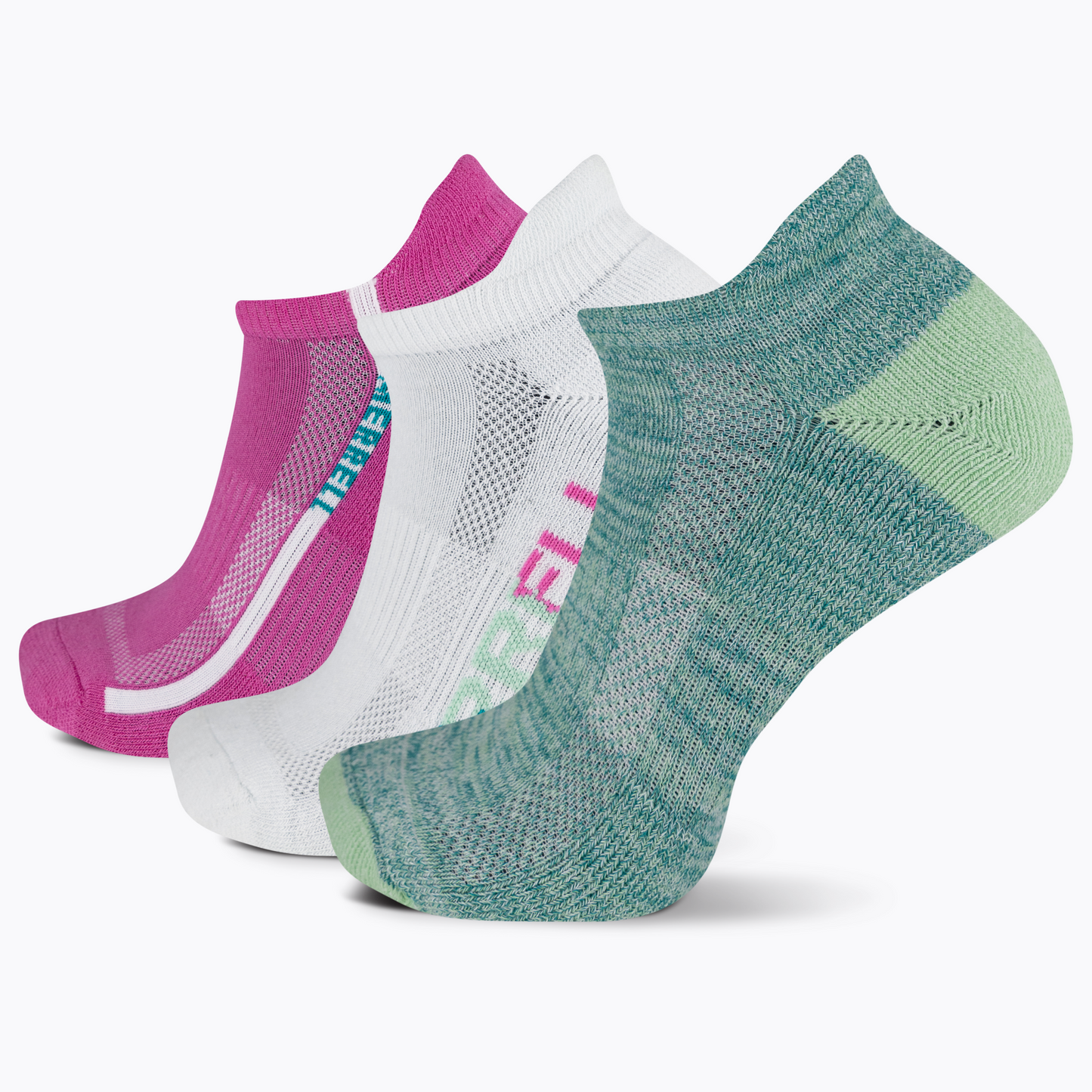 Recycled Everyday Lightweight Low Cut Sock 3pk Pink Assorted