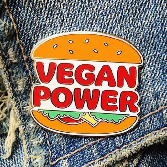 Vegan Burger Soft Enamel Pin - The Grinning Goat