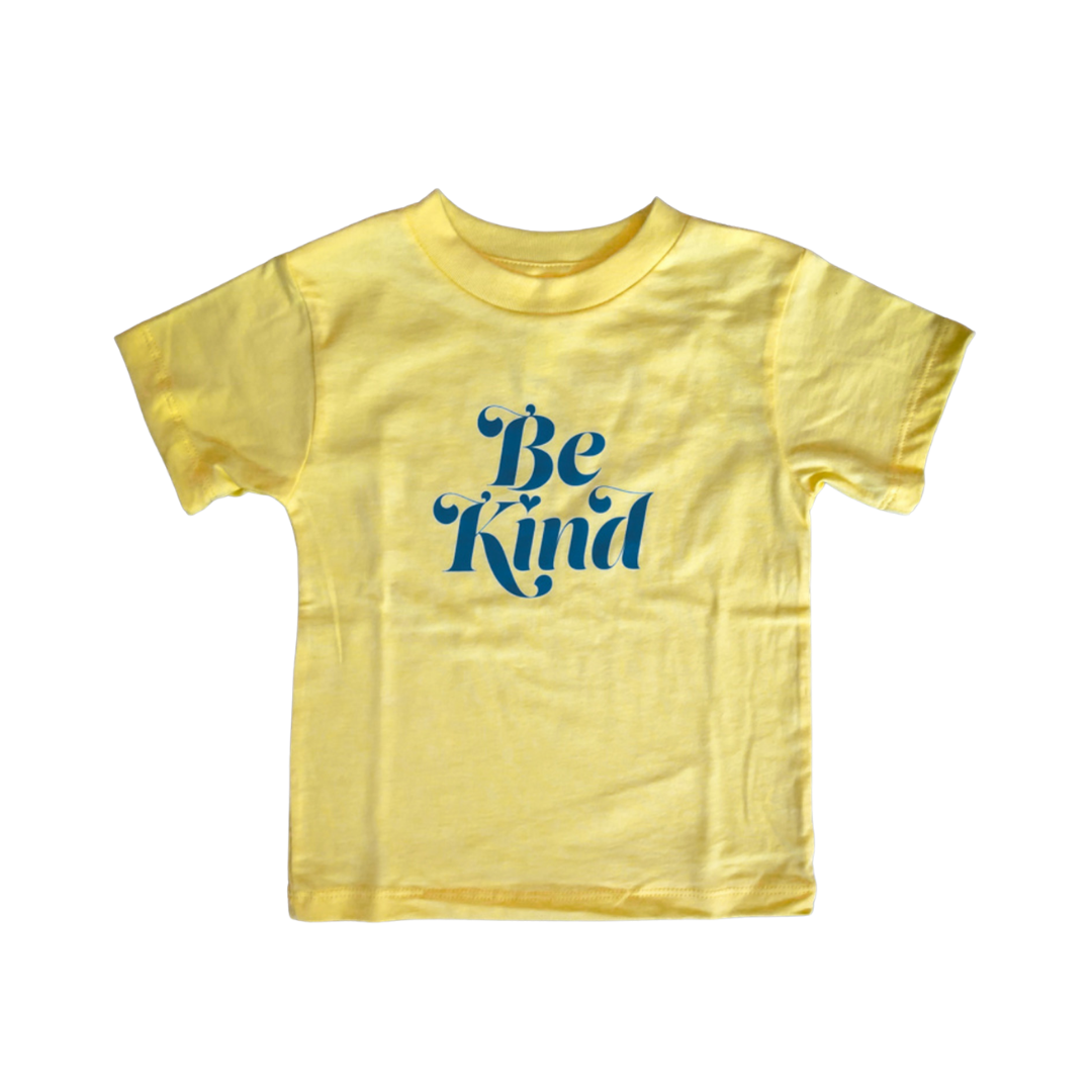 Just be Kind Kids Tee - Yellow