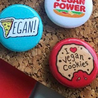 Vegan Cookie Button - The Grinning Goat
