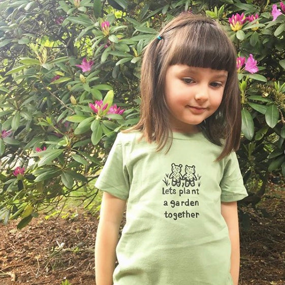 Let's Plant A Garden Kids Tee - Green - The Grinning Goat