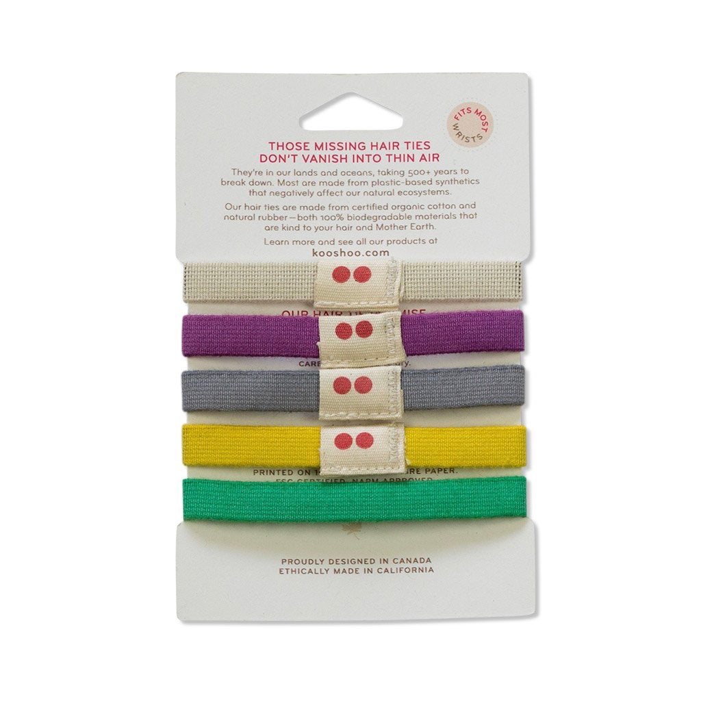 Organic Hair Ties - Colourful - The Grinning Goat