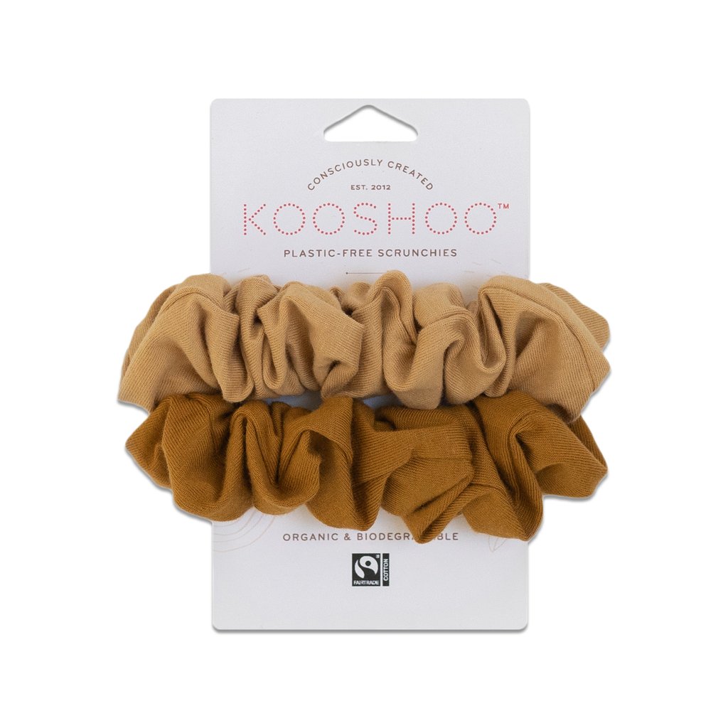 Organic Hair Scrunchies - Gold Sand - The Grinning Goat