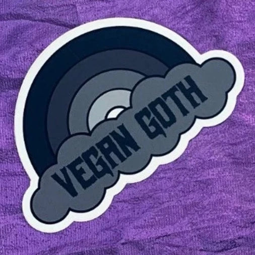 Vegan Goth Rainbow Sticker