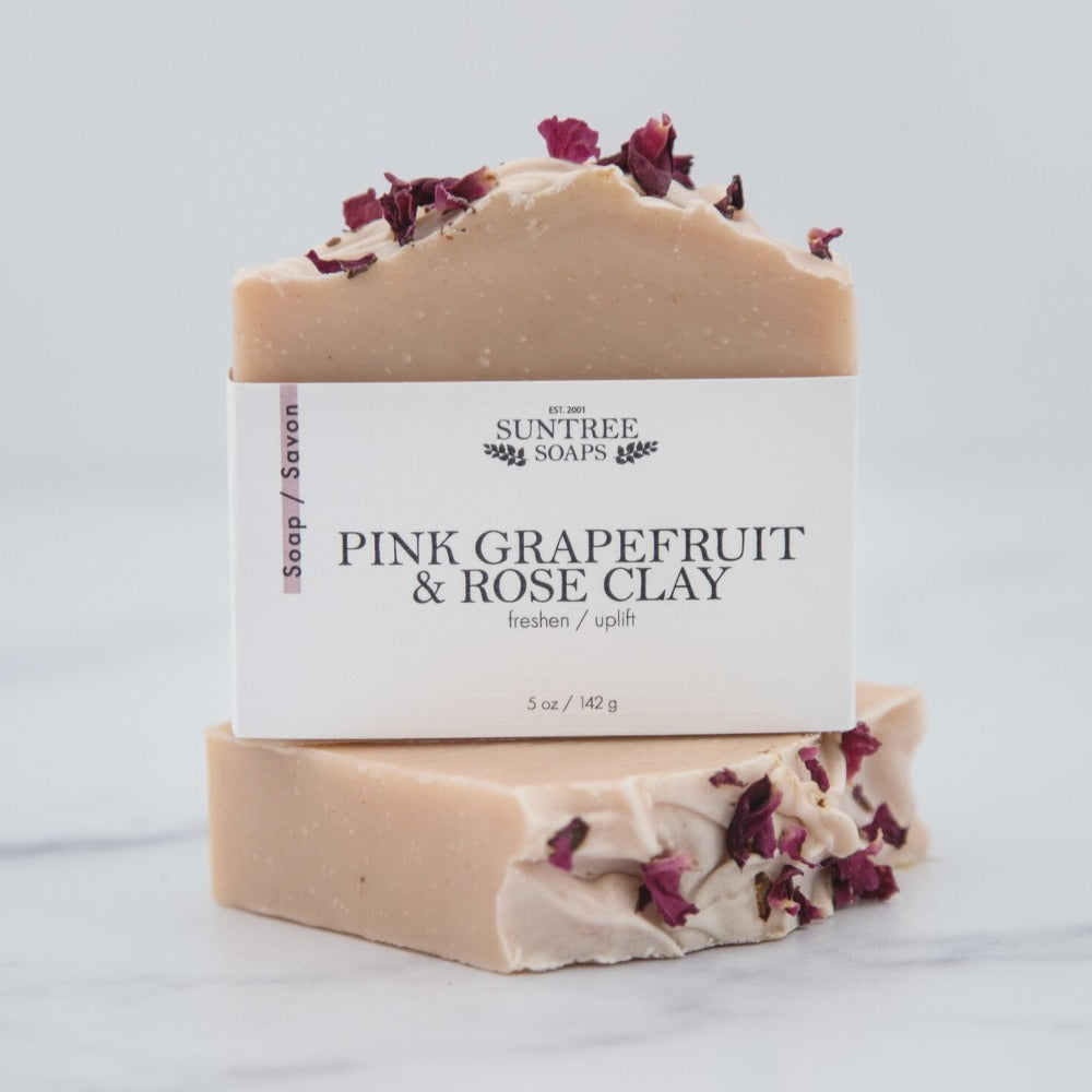 Pink Grapefruit & Rose Clay Bar Soap
